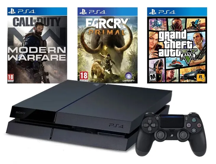 MEGA ZESTAW Konsola Sony PlayStation 4 500GB + PAD SONY + ZESTAW GIER