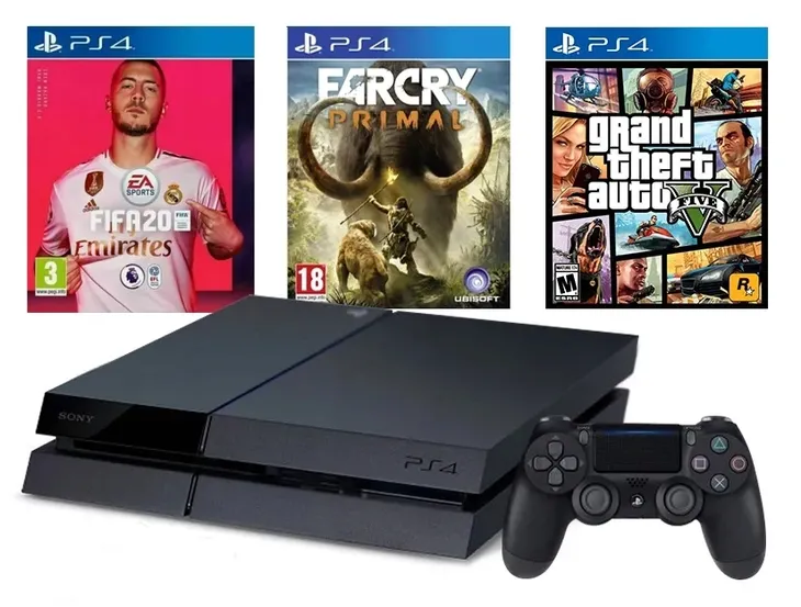 MEGA ZESTAW Konsola Sony PlayStation 4 1TB + PAD SONY + ZESTAW GIER