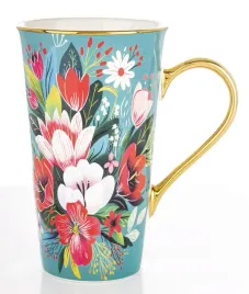 duzy-kubek-porcelanowy-700-ml-mietowy-motyw-kwiatow-zloty-ozdobne-pudelko