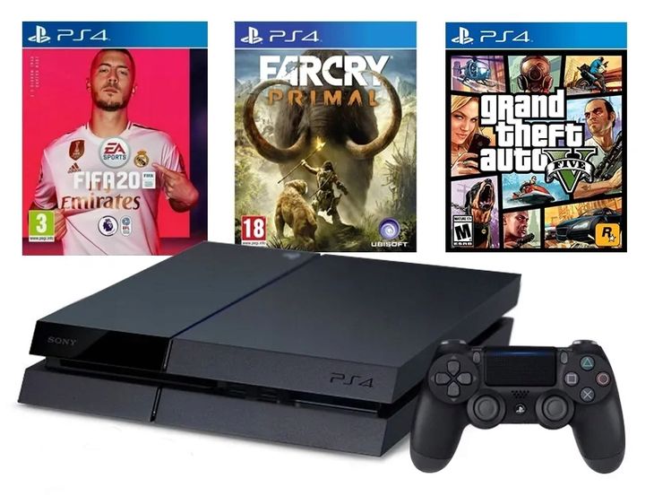 MEGA ZESTAW Konsola Sony PlayStation 4 500GB + PAD SONY + ZESTAW GIER