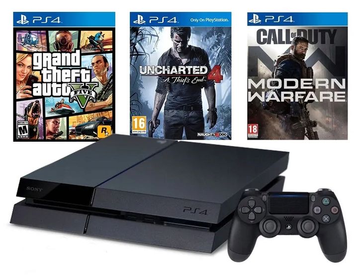 MEGA ZESTAW Konsola Sony PlayStation 4 500GB + PAD SONY + ZESTAW GIER