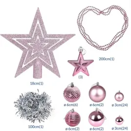 bombki-ozdoby-choinkowe-66szt-gwiazdki-rozowe
