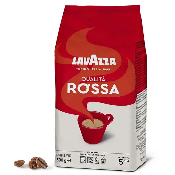 Kawa Ziarnista Lavazza Qualita Rossa 500g Oryginał ŁAGODNA i AROMATYCZNA