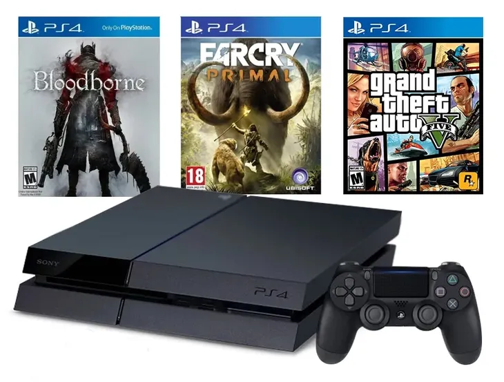 MEGA ZESTAW Konsola Sony PlayStation 4 500GB + PAD SONY + ZESTAW GIER