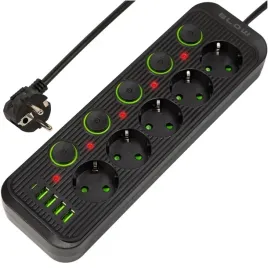 przedluzacz-listwa-zasilajaca-ladowarka-4x-usb-5-gniazd-5m-usb-typ-c-czarny