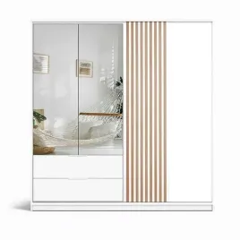 szafa-z-lustrem-i-lamelami-duze-szuflady-biala-203x213x60