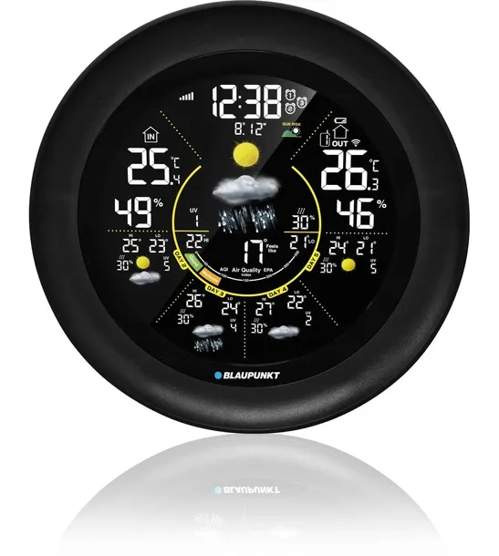 Stacja pogodowa BLAUPUNKT WS65BK APP WiFi TUYA Smart Alarm PM2.5 BUDZIK