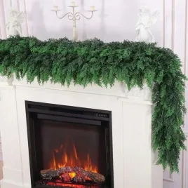 girlanda-swiateczna-180-cm-na-balustrade-kominek-drzwi
