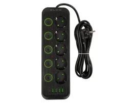 przedluzacz-listwa-zasilajaca-4x-usb-5-gniazd-3m-usb-ladowarka-typ-c-czarny