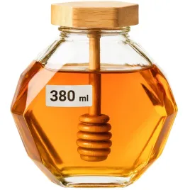 szklany-sloik-do-miodu-380-ml-z-bambusowa-pokrywka
