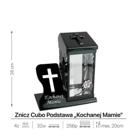 znicz-artystyczny-kochanej-mamie-26-cm-czarny-zpgcubo-kapliczka-dla-mamy