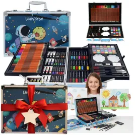 zestaw-do-rysowania-i-malowania-145-elementow-dla-dzieci-walizka-komplet