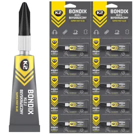 zestaw-10-sztuk-mocnego-cyjanoakrylowego-kleju-k2-bondix-3g-charakteryzujacego-sie-blyskawicznym-i-szybkoschnacym-dzialaniem