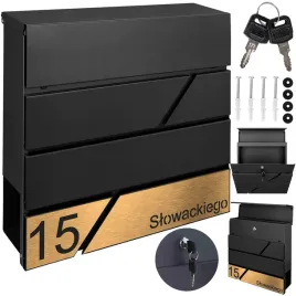 wspolczesna-czarna-skrzynka-na-listy-z-wykonczeniem-ze-zlotego-laminatu