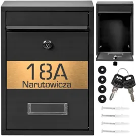 czarna-kompaktowa-skrzynka-pocztowa-rib-z-laminatem-adresowym-na-ulice