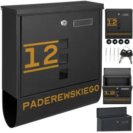 czarna-tuba-pocztowa-na-listy-ozdobiona-zlotym-wzorem