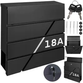 czarna-pojemna-skrzynka-na-listy-z-funkcja-cichego-domyku-oferujaca-personalizacje-adresu