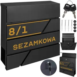 czarna-skrzynka-na-listy-gazety-i-poczte-ozdobiona-zlotym-wzorem