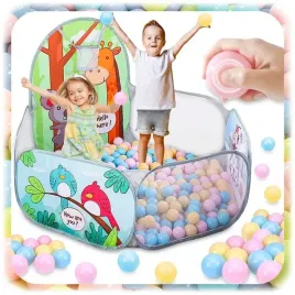 kolorowy-suchy-basen-namiot-na-kulki-dla-dzieci-kojec-z-koszem