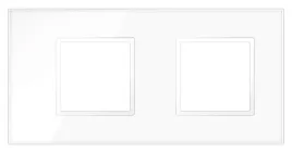 quadra-ramka-podwojna-szklana-biala-wlacznik-2-szklo-biala