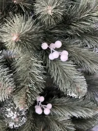 choinka-sztuczna-sosna-smukla-220cm-zdobiona-bialymi-kulkami-waska-slim