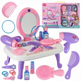 toaletka-stolik-na-prezent-z-akcesoriami-lustrem-i-suszarka-wydajaca-dzwieki-18-elementow
