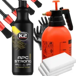 kompletny-zestaw-k2-apc-1l-do-czyszczenia-samochodu-zawierajacy-pedzle-opryskiwacz-oraz-magiczne-gabki