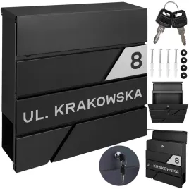 czarna-skrzynka-pocztowa-na-listy-ozdobiona-wzorem-z-napisem