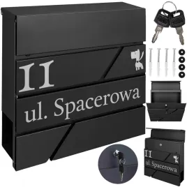 czarna-skrzynka-pocztowa-z-miejscem-na-gazety-ozdobiona-wzorem