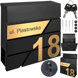 czarna-skrzynka-na-listy-ze-zlota-tabliczka-i-numerem