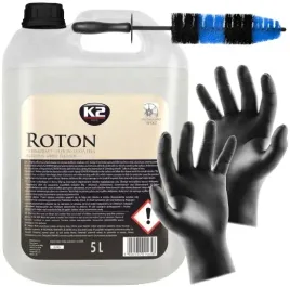 k2-roton-5l-do-czyszczenia-felg-z-efektem-krwawiacej-felgi-w-zestawie-z-dluga-wygodna-szczotka