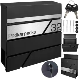 czarna-skrzynka-pocztowa-z-numerem-i-gazetnikiem-wyposazona-w-adres-wycinany-laserowo