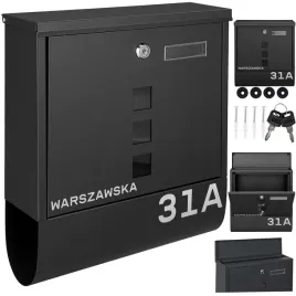 czarna-skrzynka-pocztowa-na-listy-wzor-z-numerem