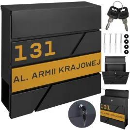 czarna-skrzynka-na-listy-z-gazetnikiem-i-eleganckim-zlotym-wzorem