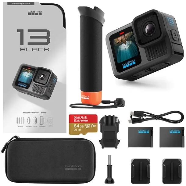 GoPro HERO13 Black Accessories Bundle – kamera sportowa 5.3K z akcesoriami