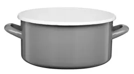 rondel-emaliowany-polewany-gladki-garnek-niski-22-cm-40-l-szary-bialy
