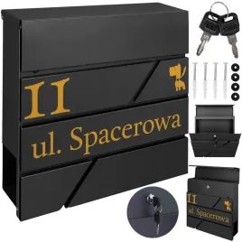 czarna-skrzynka-na-listy-i-prase-ozdobiona-zlotym-wzorem