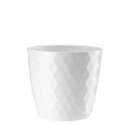 doniczka-oslonka-plastikowa-cristal-12-cm-biala-polysk-geometryczny-wzor