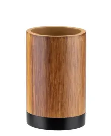 kubek-lazienkowy-pojemnik-wood-polyresin-czarny-mat-imitacja-bambusa-loft