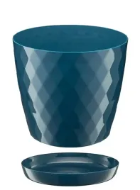 doniczka-oslonka-plastikowa-z-podstawka-16-cm-granatowy-polysk-karo-romby