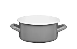 rondel-emaliowany-polewany-gladki-garnek-niski-14-cm-10-l-szary-bialy