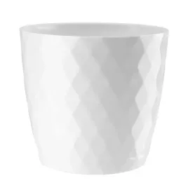doniczka-oslonka-plastikowa-cristal-18-cm-biala-polysk-geometryczny-wzor