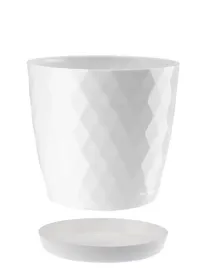 doniczka-oslonka-plastikowa-z-podstawka-12-cm-bialy-polysk-wzor-karo-romby