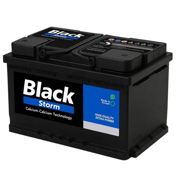 Akumulator Black Storm 74Ah 680A Prawy Plus