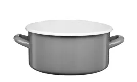 rondel-emaliowany-polewany-gladki-garnek-niski-18-cm-20-l-szary-bialy