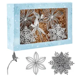 srebrne-ozdoby-choinkowe-zestaw-na-swieta-koliber-platek-sniegu-sniezynka