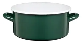 rondel-emaliowany-gladki-garnek-niski-22-cm-40-l-zielony-butelkowa-zielen