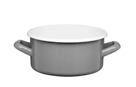rondel-emaliowany-polewany-gladki-garnek-niski-16-cm-15-l-szary-bialy