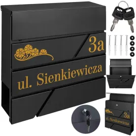 skrzynka-pocztowa-modern-z-gazetnikiem-ozdobiona-zlotym-wzorem