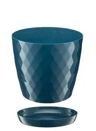 doniczka-oslonka-plastikowa-z-podstawka-12-cm-granatowy-polysk-karo-romby